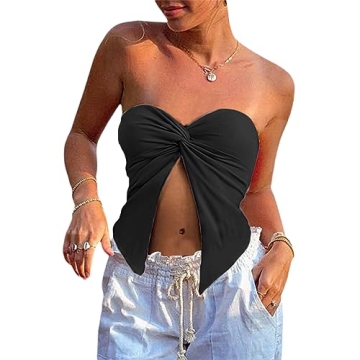 Stylish Women Sexy Strapless Tube Top for Summer Looks