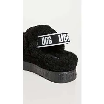 UGG Women's Oh Fluffita Slipper, Black, 10,11,12,5,6,7,8,9 M Womens Adult