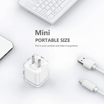 LUOATIP Dual Port USB Wall Charger 3-Pack 2.1A