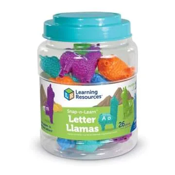 Learning Resources Snap-n-Learn Llamas - 26 Pieces, Ages 18 months Toddler Learning Toys, Alphabet Learning Toys for Toddlers, Preschool Learning Toys, ABC for Kids