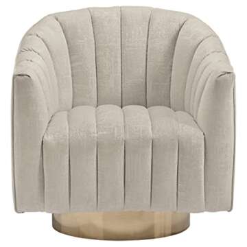 Signature Design by Ashley Penzlin Swivel Accent Chair, Beige