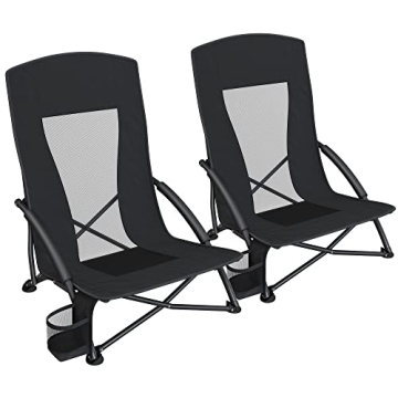 SONGMICS Portable Beach Chairs Set of 2 UGCB067B01