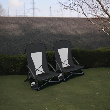 SONGMICS Portable Beach Chairs Set of 2 UGCB067B01