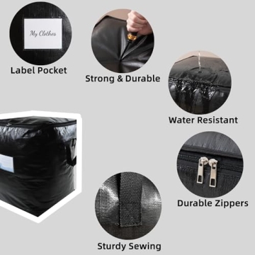 Extra Large 3 Pack Storage Bags for Efficient Organizing