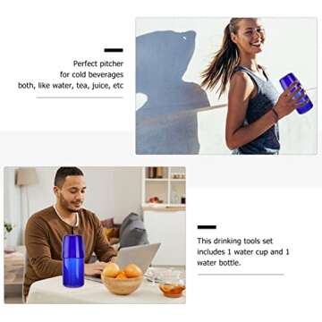 Cabilock Glass Bedside Carafe and Tumbler Set for Home