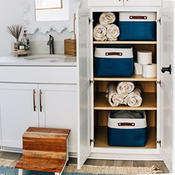 Extra Large OrganiHaus Fabric Storage Baskets 3 Pack