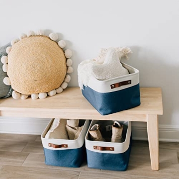 Extra Large OrganiHaus Fabric Storage Baskets 3 Pack