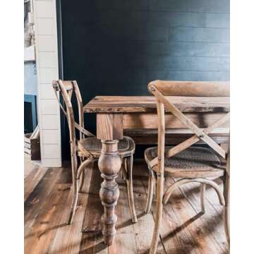 CAROLINA LEG CO. Modern Farmhouse Dining Table Legs - Handmade in USA - Unfinished - DIY Furniture - Turned Wooden Legs - Set of 4 - Dimensions: 5" x 29"