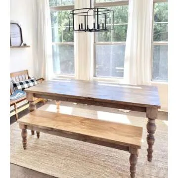 CAROLINA LEG CO. Modern Farmhouse Dining Table Legs - Handmade in USA - Unfinished - DIY Furniture - Turned Wooden Legs - Set of 4 - Dimensions: 5" x 29"