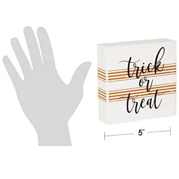 Trick OR Treat Wood Block Sign for Autumn Decor