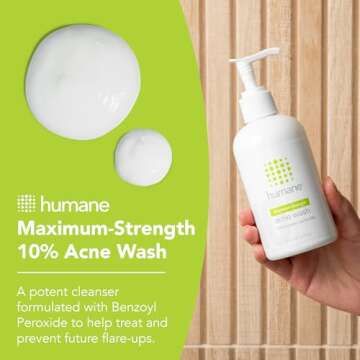 Humane Acne Body Wash - Maximum Strength 10% Benzoyl Peroxide