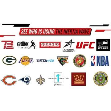 Inertia Wave Dynamic Rubber Battle Ropes Alternative for Home and Gym | Maximize Calorie Burn | Revolutionary Fitness Equipment for Abs and Full Body Workout | Neon Red