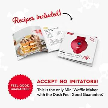 Dash Mini Waffle Maker (2 Pack) for Individual Waffles Hash Browns, Keto Chaffles with Easy to Clean, Non-Stick Surfaces, 4 Inch, Halloween, Black