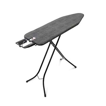 Brabantia Size B Ironing Board (49x15 in) 7 Height Options, Adjustable Steam Iron Rest Holder (Denim...