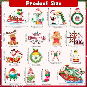 16Pcs Christmas Cruise Door Magnets for Festive Joy