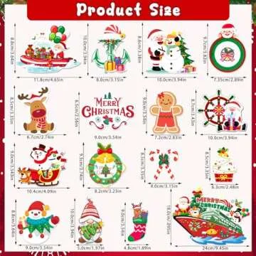 16Pcs Christmas Cruise Door Magnets for Festive Joy