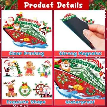 16Pcs Christmas Cruise Door Magnets for Festive Joy