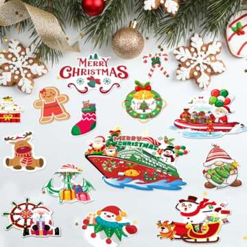 16Pcs Christmas Cruise Door Magnets for Festive Joy