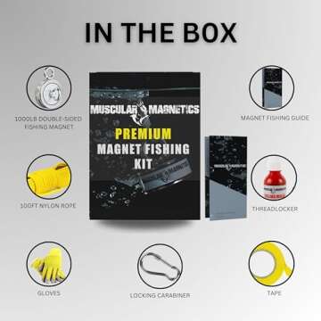 Complete 1000lbs Magnet Fishing Kit for Treasure Hunters