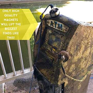 Complete 1000lbs Magnet Fishing Kit for Treasure Hunters