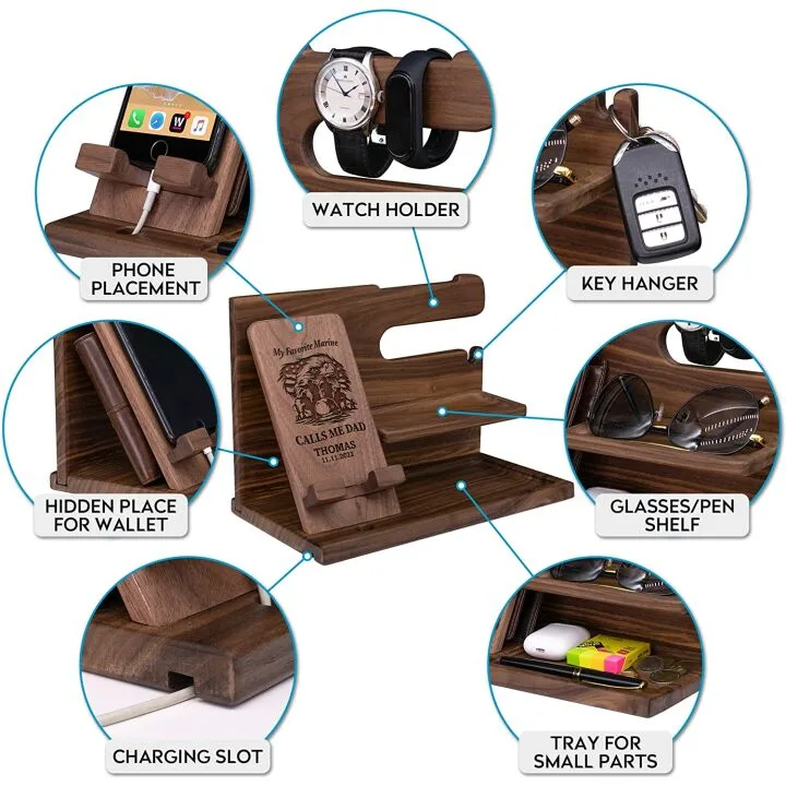 Marine Corps Phone Docking Station - Unique Gift