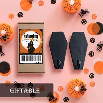 IRISVITA Coffin Key Holder Set - Spooky Home Decor
