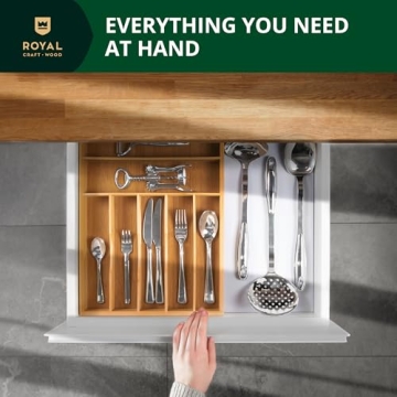 Luxury Bamboo Utensil Organizer for Kitchen Storage