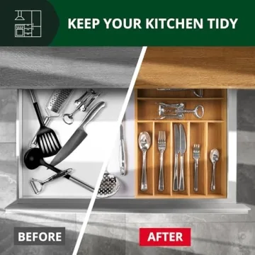 Luxury Bamboo Utensil Organizer for Kitchen Storage