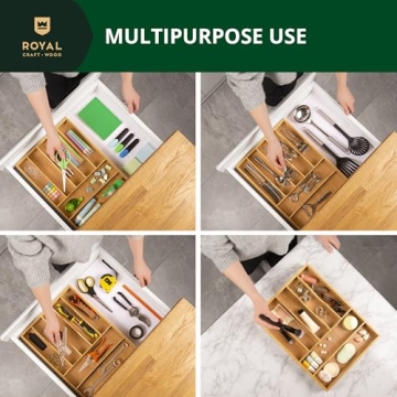 Luxury Bamboo Utensil Organizer for Kitchen Storage