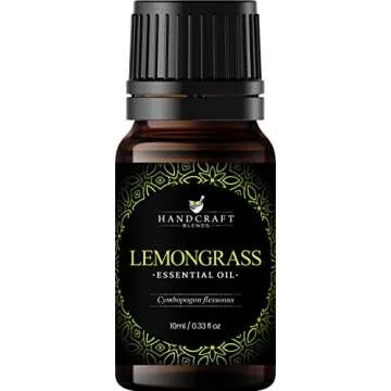 Lemongrass Essential Oil - 0.33 Fl Oz - 100% Pure and Natural - Premium Grade Essential Oil for Diff...