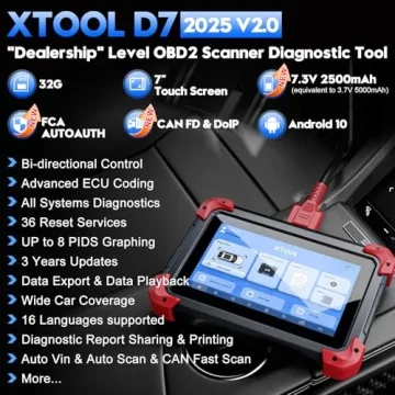 XTOOL D7 OBD2 Scanner with Advanced Diagnostics & Savings