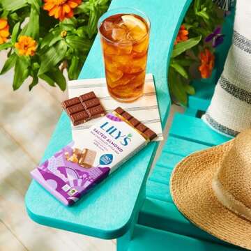 LILY'S Salted Almond Milk Chocolate Style No Sugar Added, Sweets Bar, 3 oz