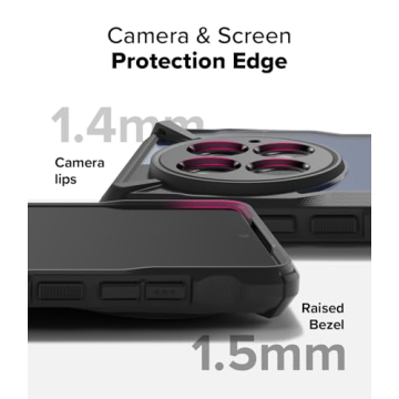 Ringke Fusion-X [Precise Cutouts for Camera Lenses] Compatible with OnePlus 13 Case, Augmented Bumper Clear Hard Back Heavy Duty Shockproof Protective Cover - Black