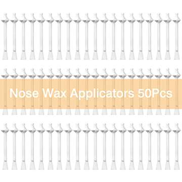 ViiLife Nose Wax Sticks Applicators 50Pcs for Nasal Hair Removal Nostril Nasal Cleaning Ear Hairs Face Eyebrows Hair Removal