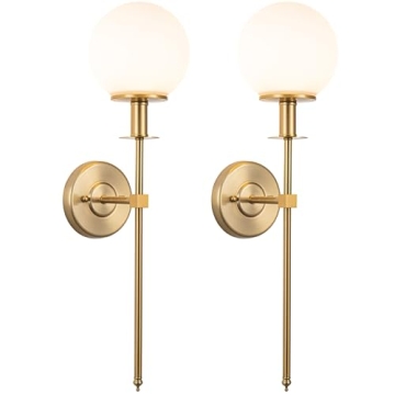 Stylish Tumgog Battery Operated Wall Sconces Set of 2