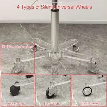 Adjustable Rolling Stool with Wheels for Workspaces