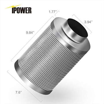 iPower 4 Inch Air Carbon Filter Indoor Plants Grow Tent Odor Control Scrubber with Australia Activat...