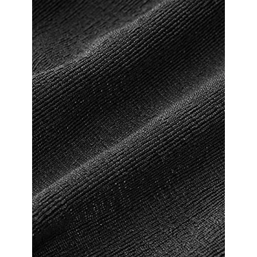 LYANER Women’s Deep V Neck Slim Fitted Crop Top Black