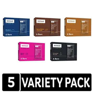 RXBAR Whole Food Protein Bar, Gluten Free Snack, Variety Pack, 1.83 Ounce Bars, Pack of 25