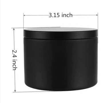 sonviitins 24 Pieces 8 oz Black Candle Tins,8oz Candle Jars Candle Containers with Lids, Candle tin for Candles Making, Arts & Crafts, Storage, and Gifts