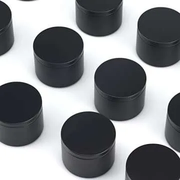sonviitins 24 Pieces 8 oz Black Candle Tins,8oz Candle Jars Candle Containers with Lids, Candle tin for Candles Making, Arts & Crafts, Storage, and Gifts