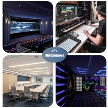 50 Pack Premium Acoustic Foam Panels for Soundproofing