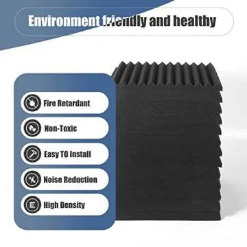 50 Pack Premium Acoustic Foam Panels for Soundproofing