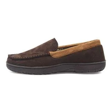 Hanes Men's Moccasin Slippers with Memory Foam Comfort
