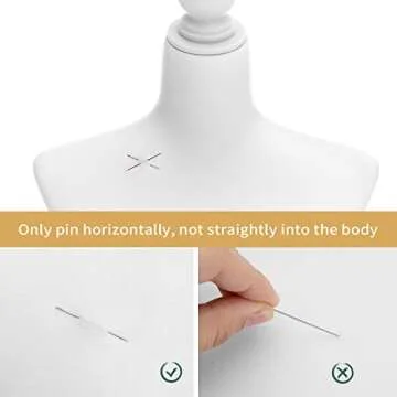 Bonnlo Female Dress Form Pinnable Mannequin Body Torso with Wooden Tripod Base Stand (White, 6)