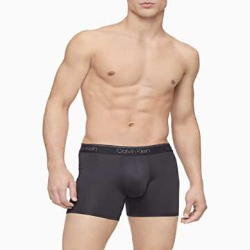 Calvin Klein Men's Micro Stretch 3-Pack Boxer Brief, 3 Black, S