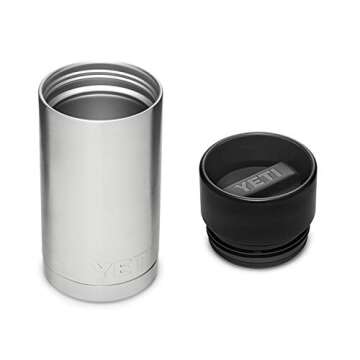 YETI Rambler 12 oz Bottle, Stainless Steel, Vacuum Insulated, with Hot Shot Cap, Stainless