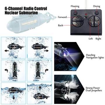 Tipmant Mini Remote Control Submarine Toy for Kids