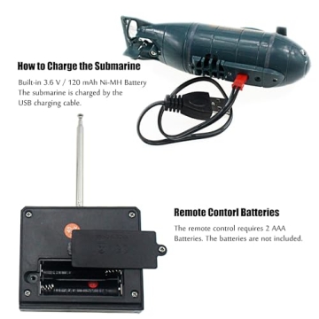 Tipmant Mini Remote Control Submarine Toy for Kids