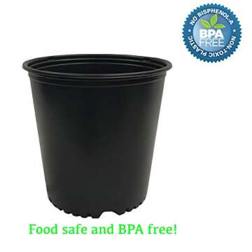 Viagrow VHPP500-10 VHPP Nursery Pots, 5 Gallon, Black